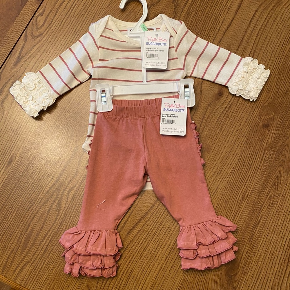 Ruffle Butts 2 Piece Outfit 3-6 Months